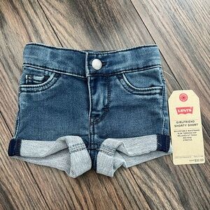 Levi's Baby Girls' Denim Shorty Shorts Size 3 Months Medium Wash